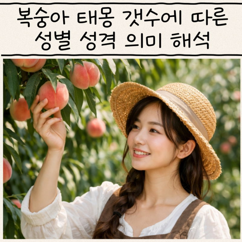 복숭아 태몽 갯수에 따른 성별과 성격 해석