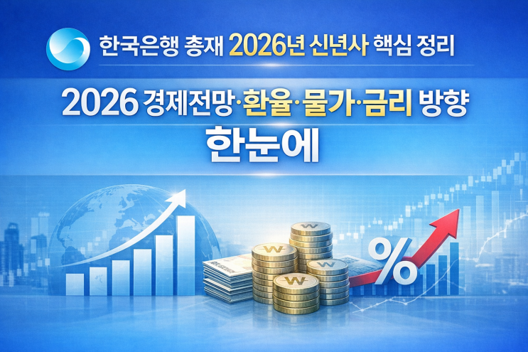  2026 경제전망, 한국은행 이창용 총재가 본 변수는? 환율·금리·주택시장 총정리