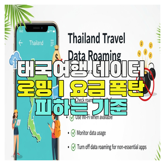  태국여행 데이터 로밍｜요금 폭탄 피하는 기준