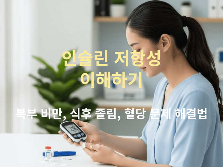  인슐린 저항성 원인과 증상: 복부 비만, 식후 졸림, 혈당 문제 해결법
