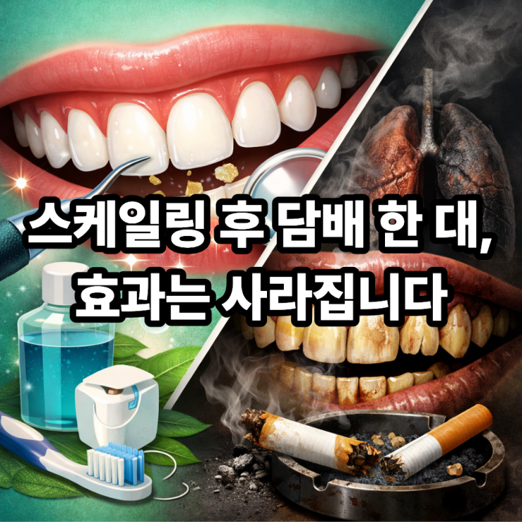  스케일링 후 금연이 중요한 이유｜회복 속도와 효과가 달라집니다