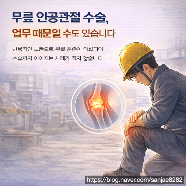  무릎 인공관절 수술 업무 때문이라면 산재가 될 수 있습니다