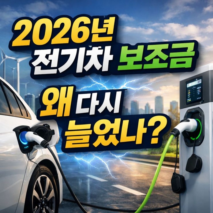  2026년 전기차 보조금, 왜 다시 늘었나… 2025년과 이렇게 달라졌다