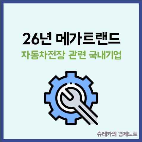  26년 메가트렌드 자동차 전장 관련 국내기업 투자