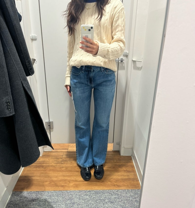 유니클로 여성 [ 부츠컷진 ] 피팅 후기 ㅣ 여성 청바지 추천 (플레어핏 • 부츠컷)