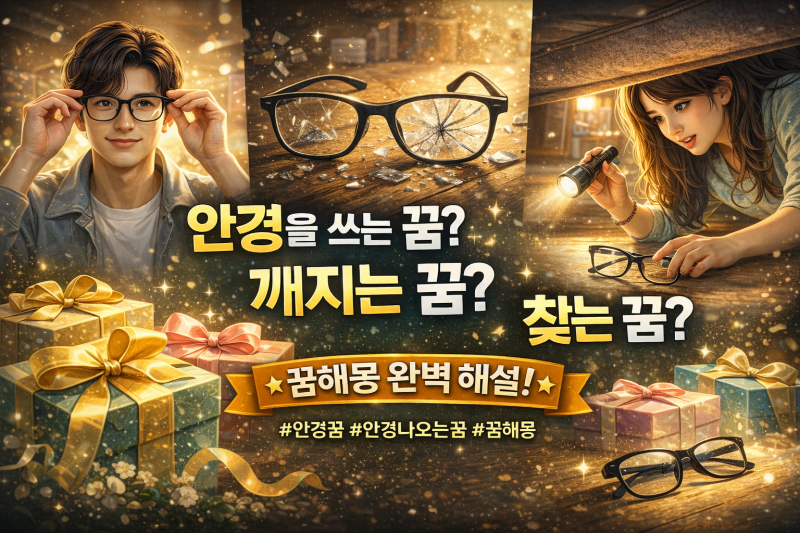 안경을 쓰는 꿈, 안경이 깨지는 꿈, 안경을 찾는 꿈 해몽