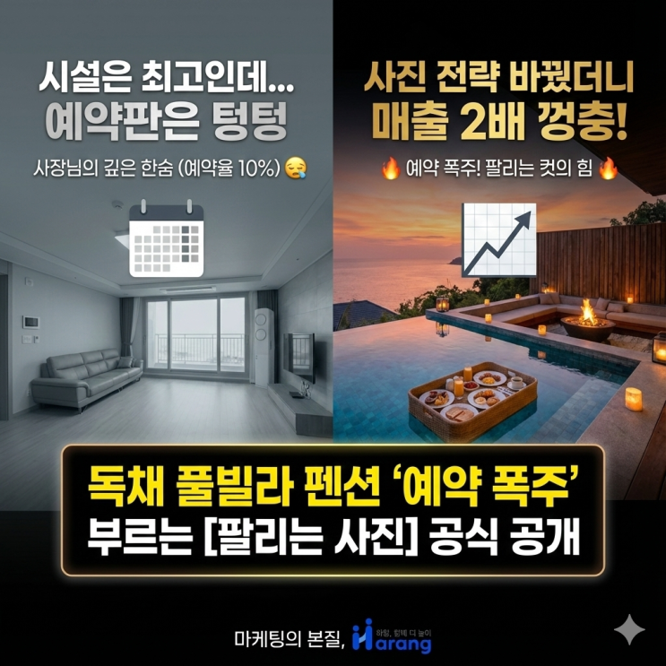  독채 풀빌라 펜션 사진 촬영, 매출 2배 뛰는 팔리는 컷의 비밀