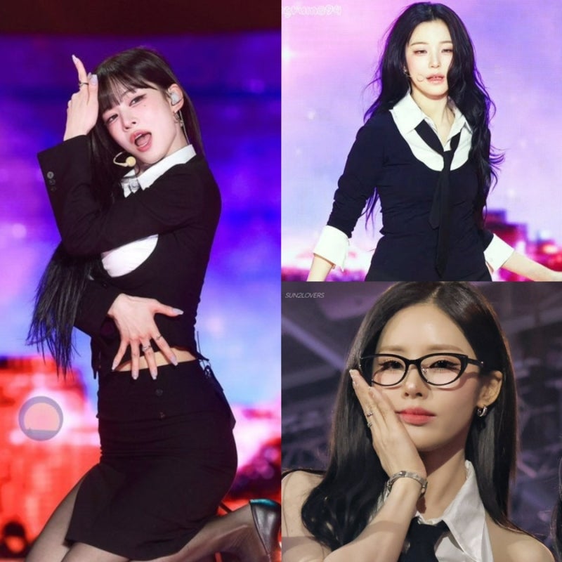 251219 프로미스나인 프미나 백지헌 이채영 박지원 가요대축제 짧은치마 셔츠 레이어드 티셔....