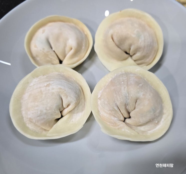  만두만들기 만두 안터지게 냉동보관하기 김치만두