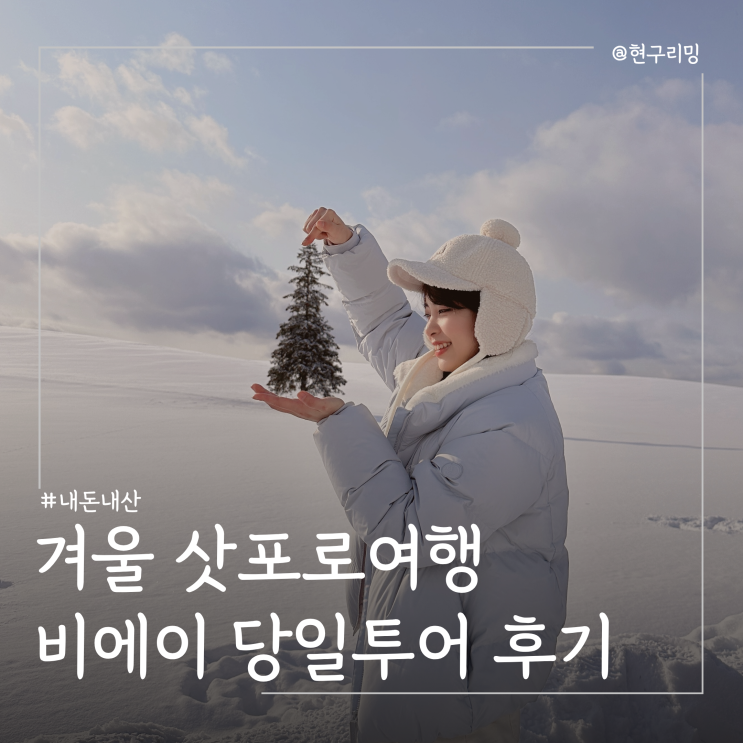  1월 2월 겨울 일본여행 추천 삿포로 비에이투어 당일치기 내돈내산(인디고트래블)