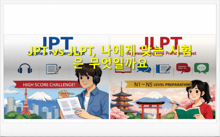  JPT vs JLPT, 나에게 맞는 시험은 무엇일까요