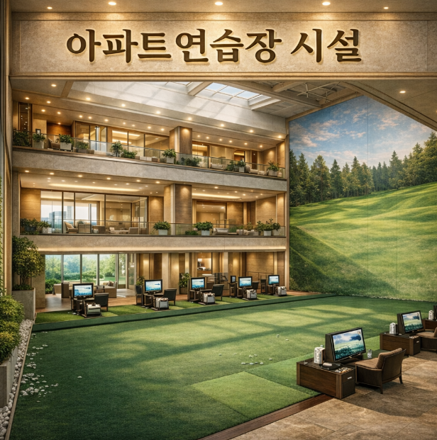  요즘 아파트 실내 골프장, 연습장 안 가도 될 정도로 좋아졌다