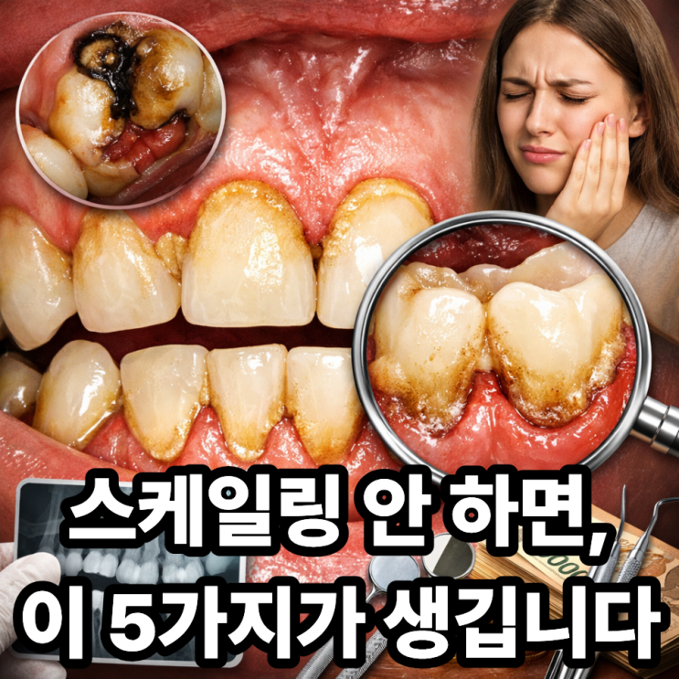   스케일링 안 하면 생기는 문제 5가지｜치과 미루다 더 큰 비용 생깁니다