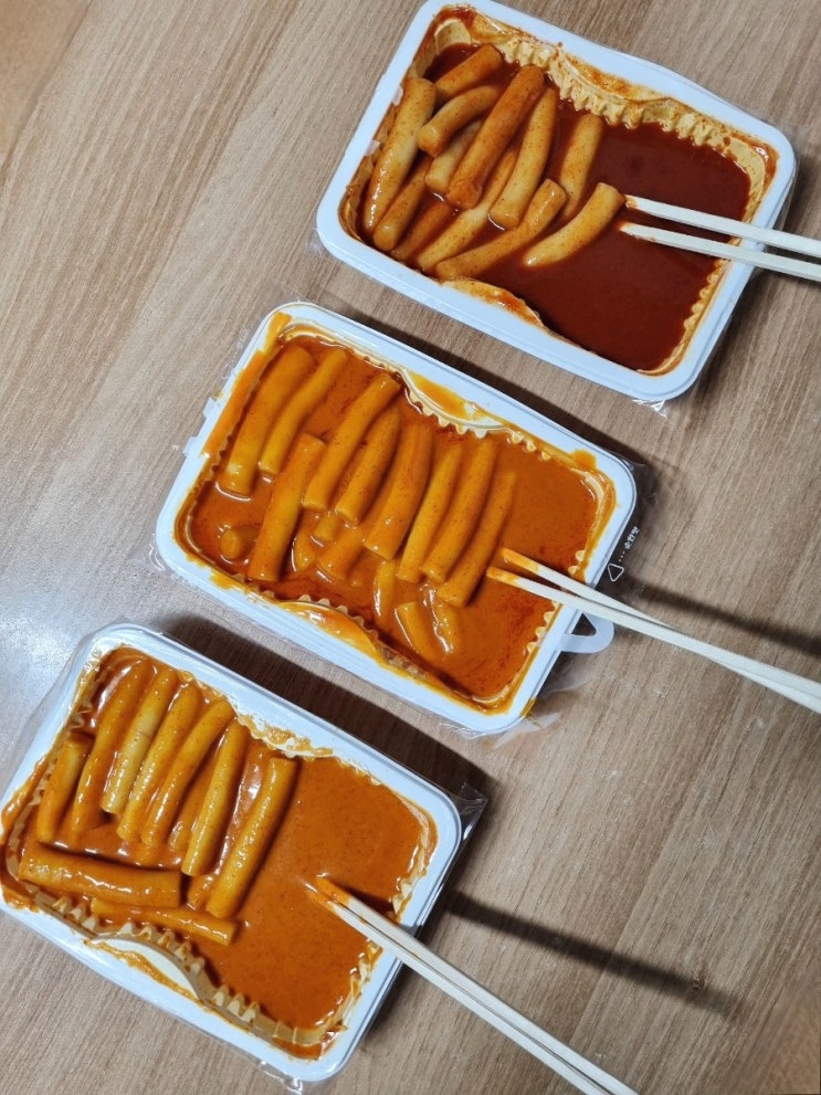  신전떡볶이 메뉴 로제떡볶이 마라로제떡볶이 신전떡볶이 모두 순한맛 후기