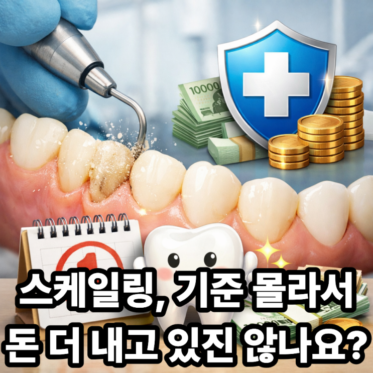  스케일링 보험 적용 기준, 모르면 손해｜연 1회 혜택 꼭 챙기세요