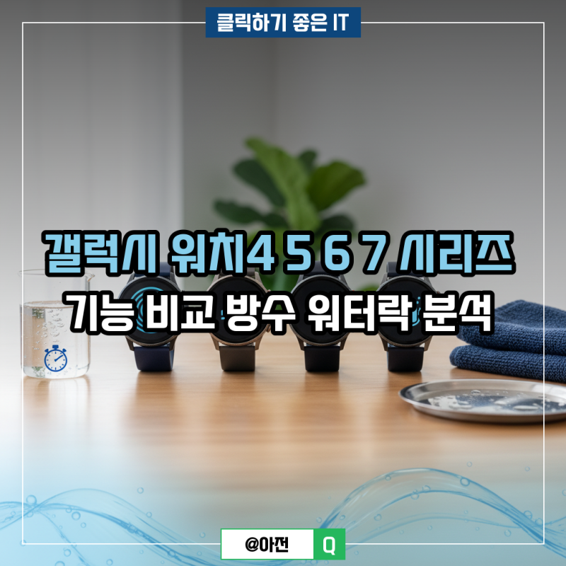 갤럭시 워치4 5 6 7 시리즈 기능 비교 방수 워터락 분석