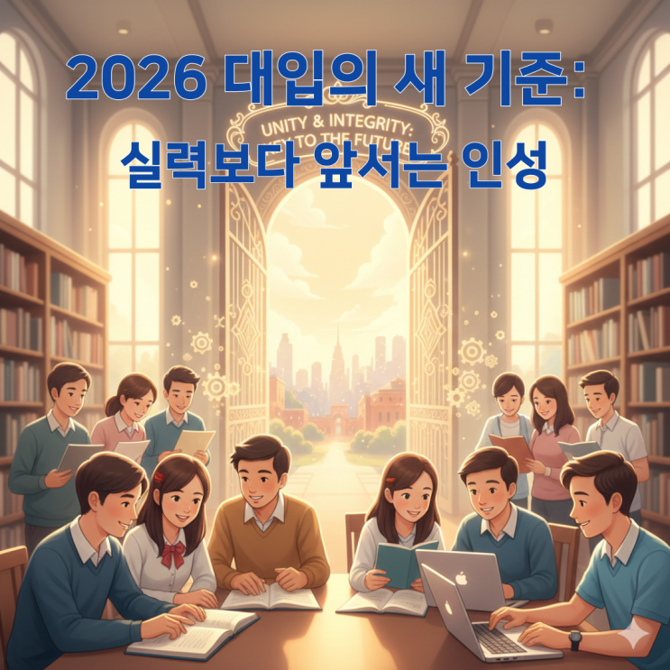  2026 대입, 이제 '성적'만으로는 명문대 문턱 못 넘는다