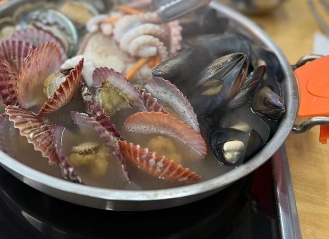 [고양시 박승광해물칼국수] 해물 가득 들어간 칼국수에 피전 먹으면 을매나 맛있승광 칼국수....