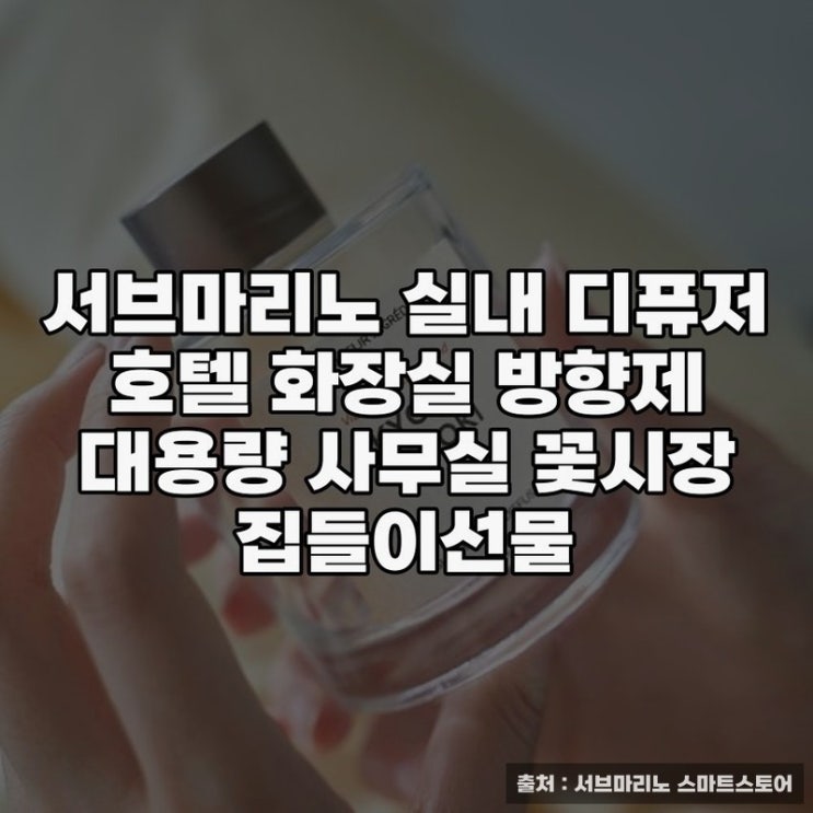  서브마리노 실내 디퓨저로 완성하는 공간 향기