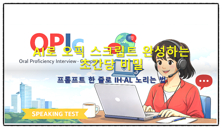  AI로 오픽 스크립트 완성하는 초간단 비밀 : 프롬프트 한 줄로 IH·AL 노리는 법