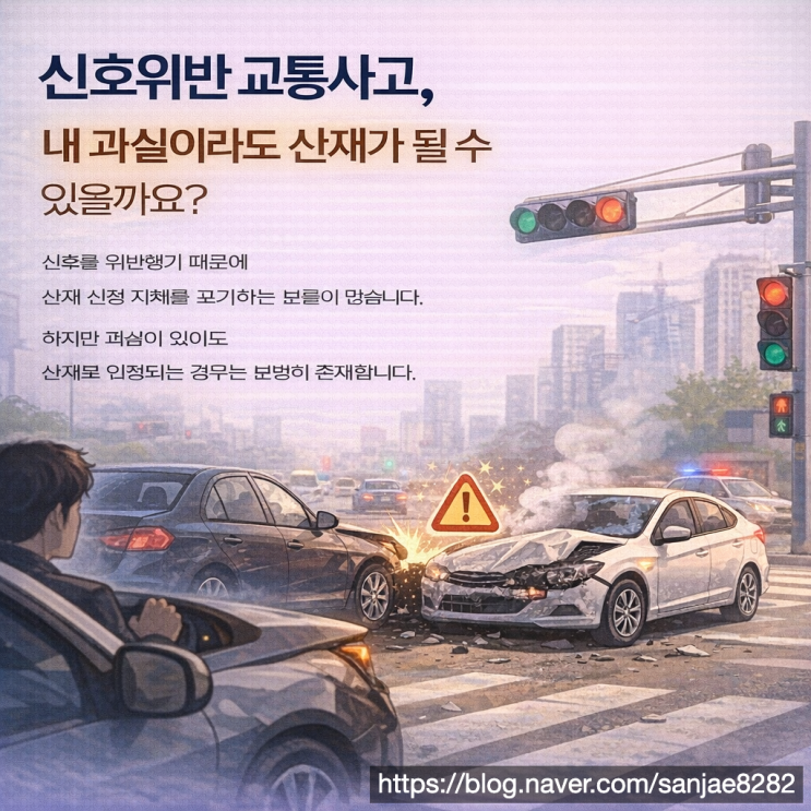  신호위반 교통사고 내 과실이어도 산재가 될 수 있는 이유