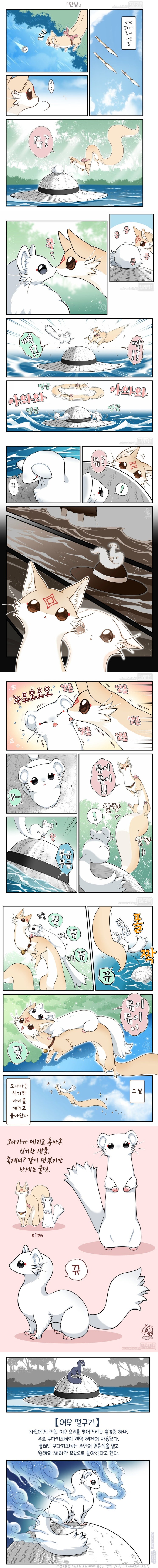  쿠다키츠네(대롱 여우) 모나카, 여우 떨구기.manhwa