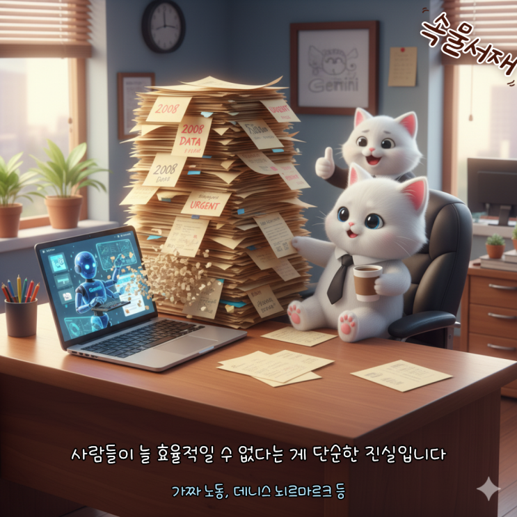  "가짜 노동"에는 가짜 열정으로 : 높으신 분의 뻘짓을 제미나이에게 외주 준 썰 (데니스 뇌르마르크 등)