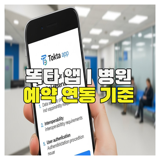  똑타 앱｜병원 예약 연동 기준