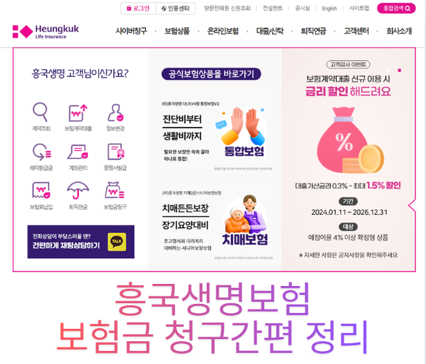 흥국생명보험 보험금 청구 방법 - 총정리처음이라도 쉽게 따라하세요!
