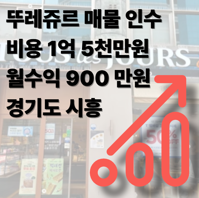  안산 뚜레쥬르 창업비용 양도양수 정보