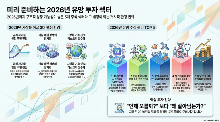  지금 포트폴리오에 담아야 할 2026년 유망 주식 섹터는 따로 있습니다