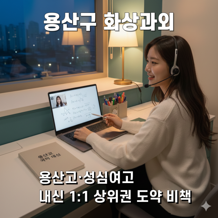  용산구 중고등 화상과외 용산고·성심여고 내신 일대일일 상위권 도약 비책
