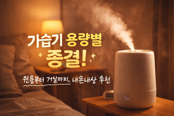  겨울철 피부 건조 해결! 가습기 용량별 추천 가이드