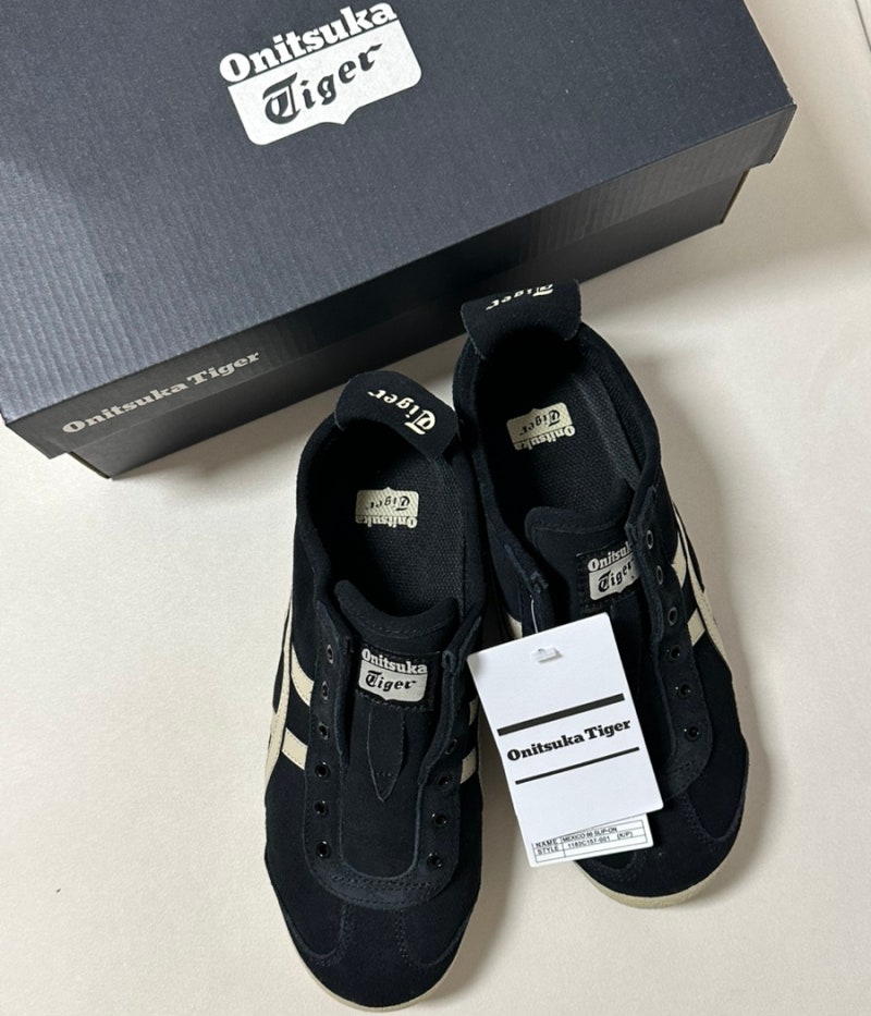 오니츠카타이거 멕시코 66 슬립온 1183C157-001. 블랙 퍼티. 사이즈 추천. MEXICO 66 SLIP-ON 후기