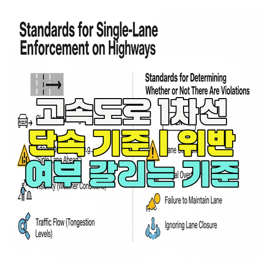  고속도로 1차선 단속 기준｜위반 여부 갈리는 기준