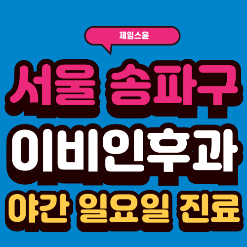 야간·일요일 진료까지 챙긴 송파 이비인후과 추천 TOP 5