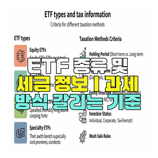  ETF 종류 및 세금 정보｜과세 방식 갈리는 기준
