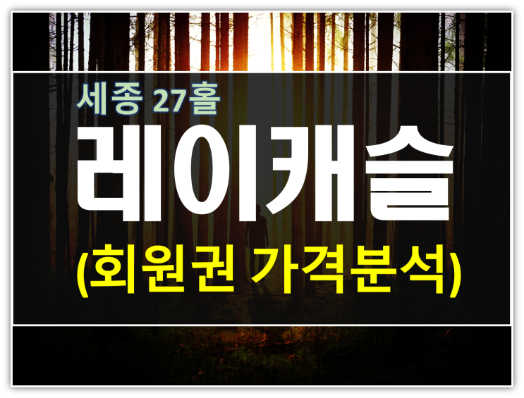  세종레이캐슬 회원권 가격대별 현실적인 접근법