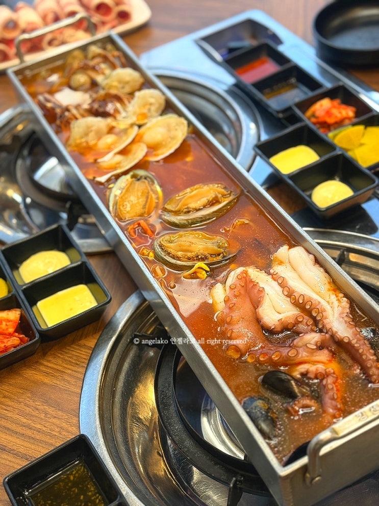  제주도 여행 애월 제주 문개어멍 통철판해물 맛집 오션뷰 식당 내돈내산 후기