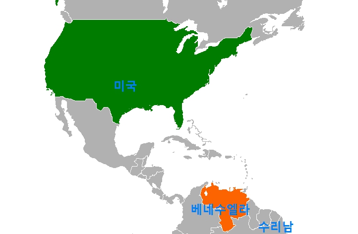 <b>베네수엘라 지도</b> 위치 대통령 체포