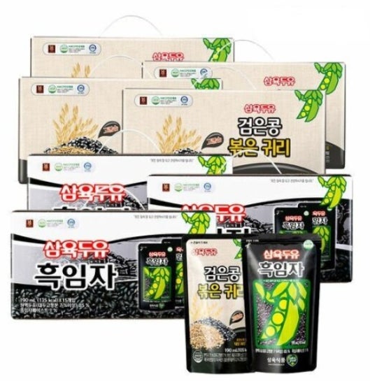 삼육두유 검은콩 볶은귀리 + 흑임자두유 105팩 후기｜대용량 두유 구성 직접 마셔보니