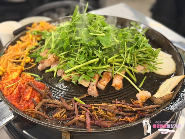  구의 맛집 | 육즙 살린 그릴링 서비스 완벽한 '상구네솥뚜껑삼겹살 구의점' 후기