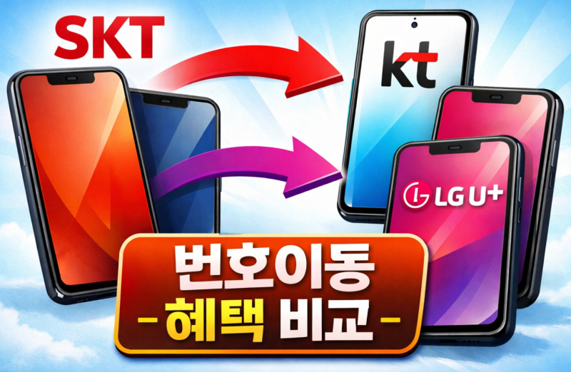 SKT 사용 중이라면 필독! KT·LG U+ 번호이동 혜택 비교 정리