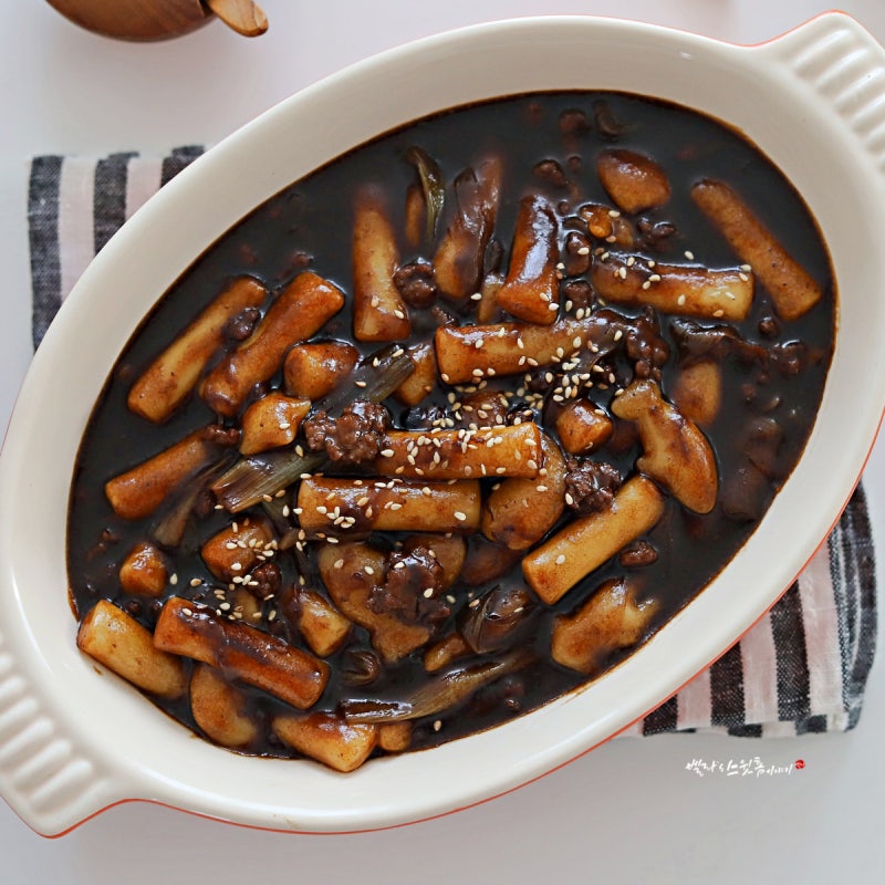 어린이 짜장떡볶이 레시피 안 매운 떡볶이 만드는법