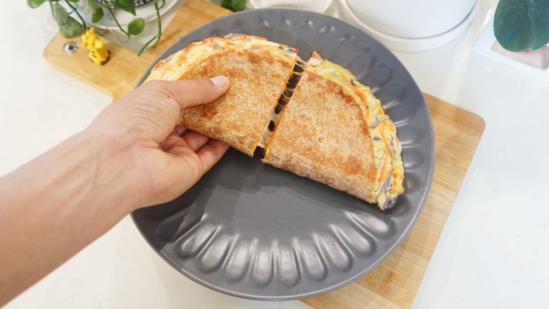 양배추 이렇게 드시면 5kg 확 빠져유! 다이어트 또띠아 샌드위치 밀가루없는 양배추전 레시피