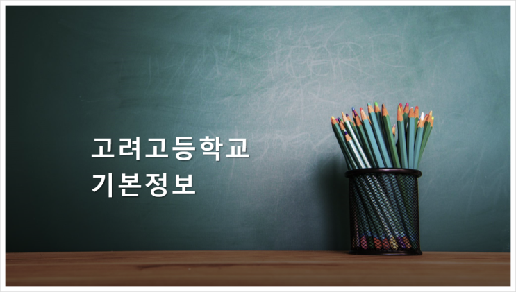  고려고등학교 학교소개와 대학입시 주요 프로그램과 졸업생 진로 및 성과