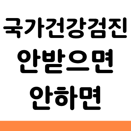  국가건강검진 안받으면 안하면 다음해 내년