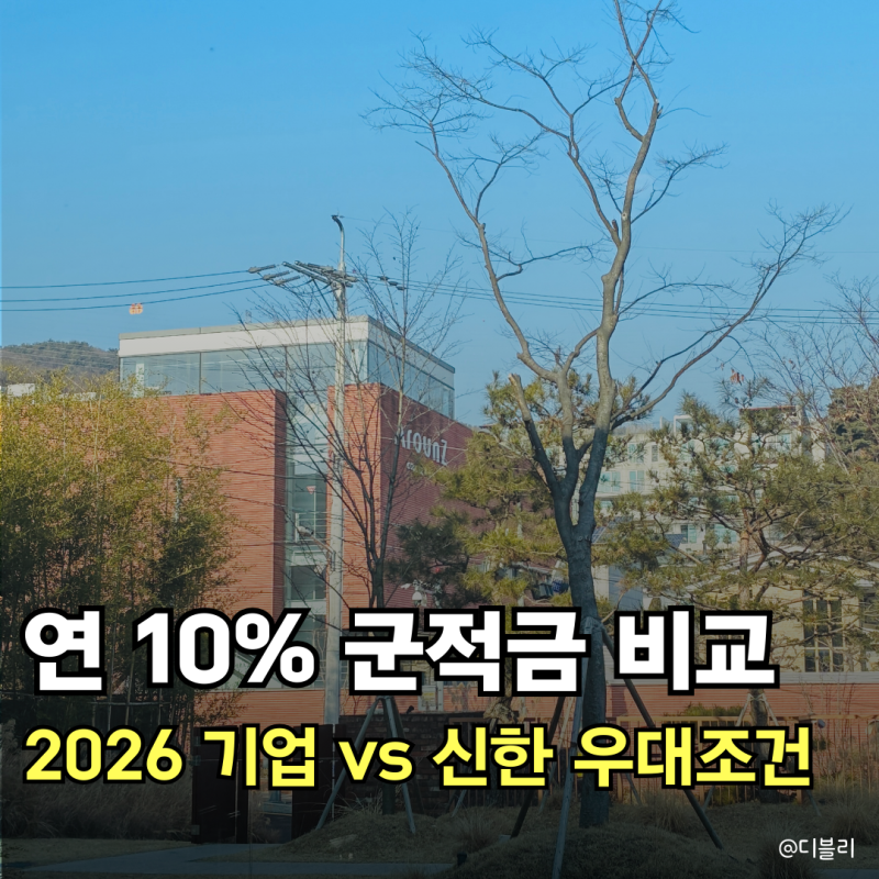 연 10% 군적금 금리비교, 기업 vs 신한은행 어디서 신청할까?