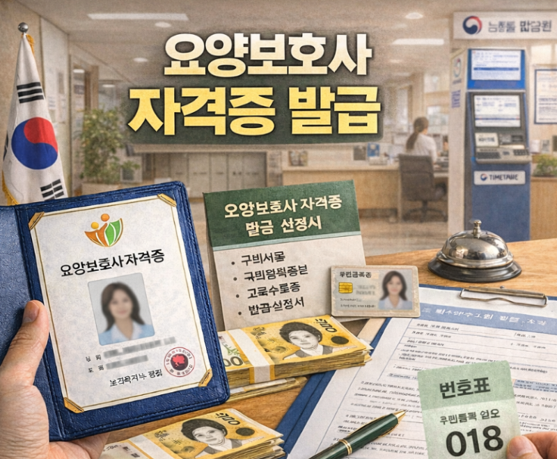 요양보호사 자격증 발급 신청 방법 및 서류, 발급 기관, 기간 필독!