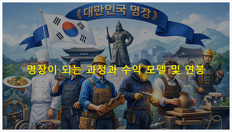  명장이 되는 과정과 수익 모델 및 연봉